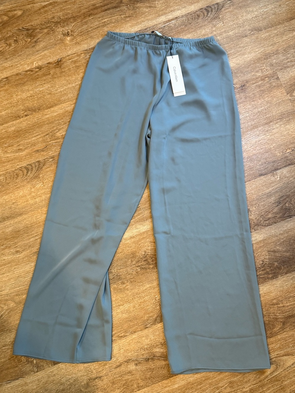 Calvin Klein Wide-Leg Pants in Slate Blue-Grey